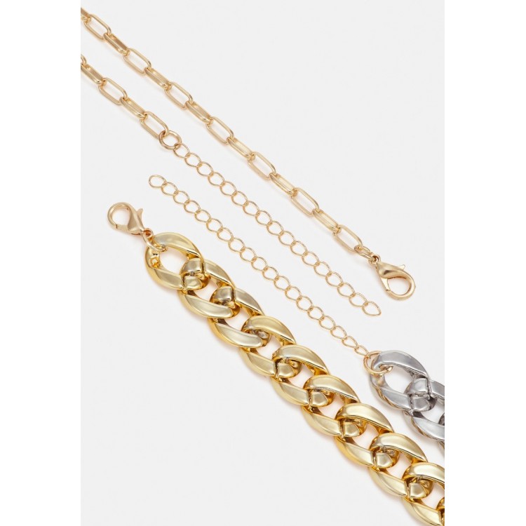 sweet deluxe BEEKE 2 PACK - Necklace - gold-coloured/silver-coloured/gold-coloured