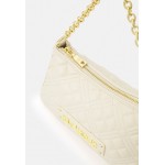 Love Moschino QUILTED LOGO CHAIN POUCHETTE - Handbag - off-white