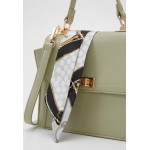 Pieces PCOLIVE CROSS BODY - Handbag - olive branch/gold-coloured/green
