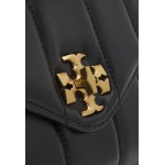 Tory Burch KIRA SMALL HANDLE SATCHEL - Handbag - black/rolled gold-coloured/black