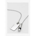 Diesel DOUBLE PENDANT - Necklace - silver-coloured
