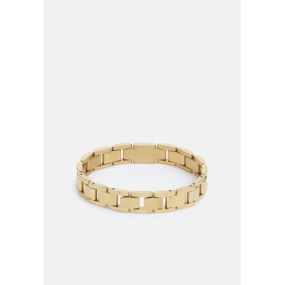 Guess FLAT CHAIN UNISEX - Bracelet - yellow gold-coloured/black/gold-coloured