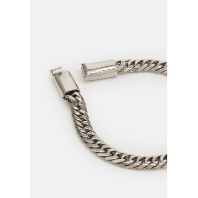 Icon Brand FLAT CURB CHAIN BRACELET WITH CLASP - Bracelet - silver-coloured