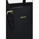 DKNY BIBI SATCHEL - Handbag - black/gold-coloured/black