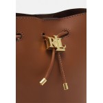 Lauren Ralph Lauren LEATHER SMALL ANDIE DRAWSTRING BAG - Handbag - lauren tan/brown