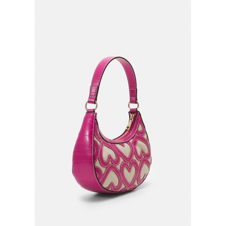 Love Moschino MULTI QUILT HEARTED BAGUETTE - Handbag - fantasy color/pink