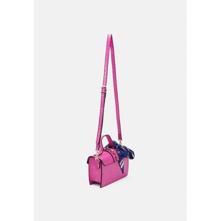 Pieces PCCINDIE CROC CROSSBODY BAG - Handbag - hot pink/pink