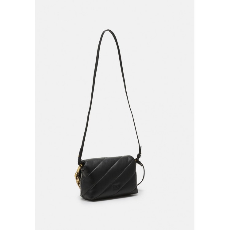 Pinko LOVE MINI PUFF MAXY QUILT - Handbag - black/gold/black