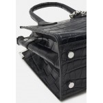 The Kooples MEDIUM BAG MING CROCO - Handbag - black
