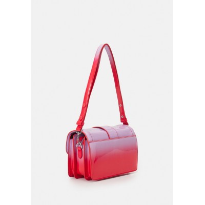 Versace Jeans Couture PATENT DEGRADE SHOULDER - Handbag - lilac/red/lilac