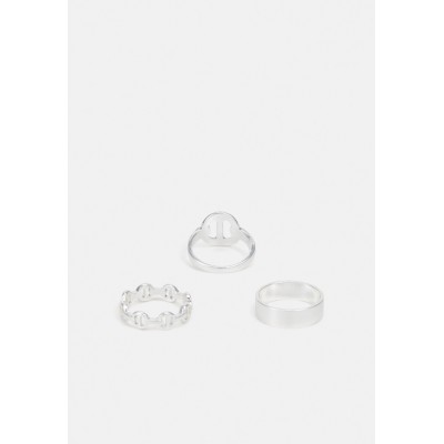 River Island 3 PACK UNISEX - Ring - silver-coloured