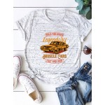 Women Other | Car Character Print Casual Short Sleeve T-Shirt For Women - LZ56666