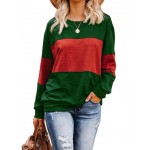 Women Other | Casual Patch Crew Neck Long Sleeve Overhead T-Shirt - ZX84636