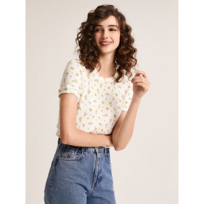 Women Other | Floral Print Crew Neck Short Sleeve Casual T-shirt - NB88274