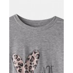 Women Other | Leopard Letters Print Short Sleeve O-neck Casusl T-Shirt For Women - DD75447