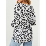 Women Other | Leopard Print O-neck Long Sleeve Casual T-Shirt For Women - EE17716