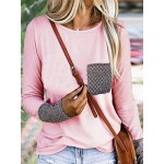 Women Other | Stripe Patchwork Long Sleeve O-neck Casual Blouse For Women - FY07920