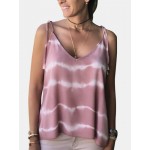 Women Other | Tie-dyed Print Spaghetti Straps Tank Tops For Women - DN37885