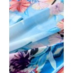 Women Other | Women Stripe Flower Print V-neck Short Sleeve T-shirt - VY82289