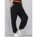 Women Other | Casual Solid Color Elastic Waist Sports Pants For Women - LS96070