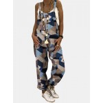 Women Other | Multi-color Geometric Print Straps Casual Jumpsuit For Women - UC27237