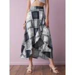 Women Other | Retro Ethnic Pattern Ruffle Elastic Waist Skirt For Women - HI00217