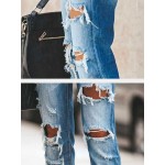 Women Other | Stretch Ripped Skinny Mid Waist Denim Jeans - BN70811