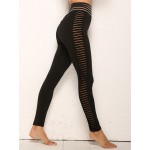 Women Other | Striped Print Mesh Patchwork Base Sport Yoga Famous Tiktok Leggings for Women - SI07864