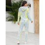 Women Other | Tie-dye Print Long Sleeve Hooded Tops+Pants Casual Suit - DY63834