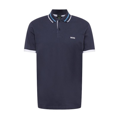 Men T-shirts | BOSS ATHLEISURE Shirt 'Peos' in Dark Blue, Light Blue - SI56114