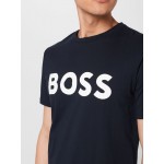 Men T-shirts | BOSS Casual Shirt 'Thinking' in Dark Blue - QB70288