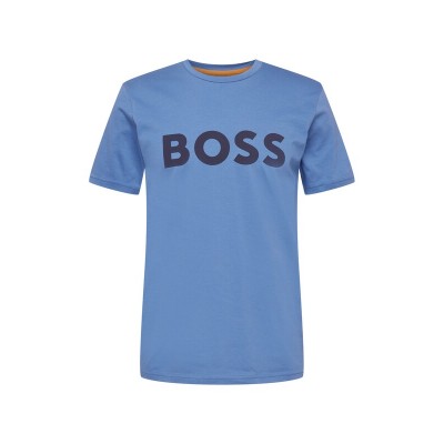 Men T-shirts | BOSS Casual Shirt 'Thinking' in Sky Blue, Navy - RV54148