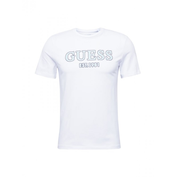 Men T-shirts | GUESS Shirt 'POINT' in White - IU05422