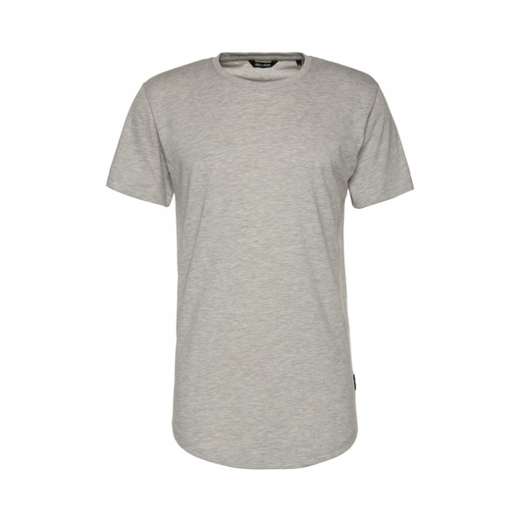 Men T-shirts | Only & Sons Shirt 'Matt' in Mottled Grey - PV39010
