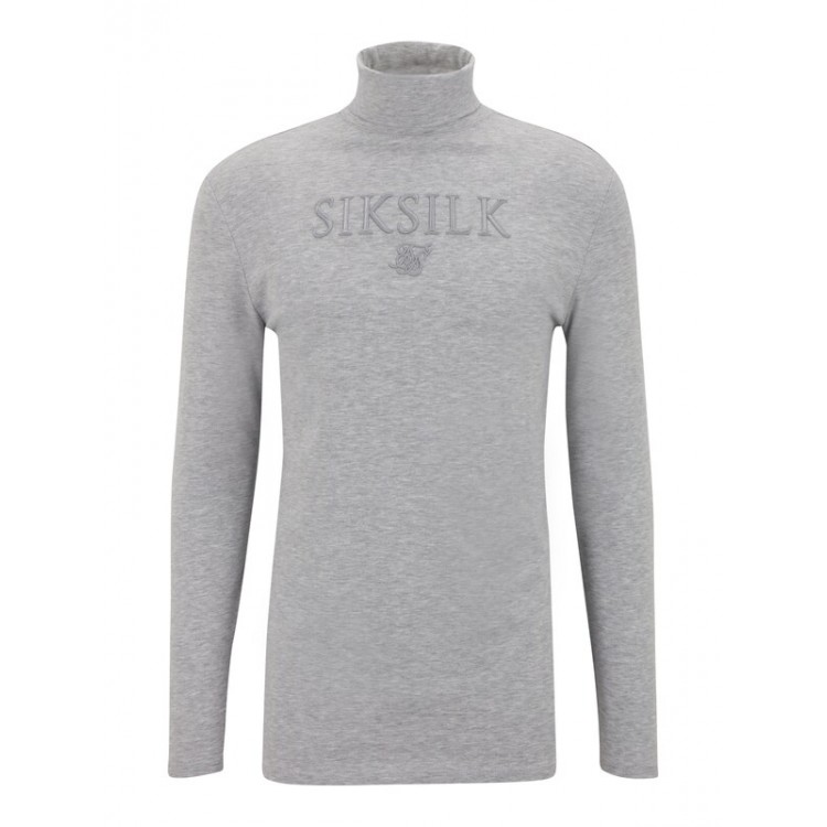 Men T-shirts | SikSilk Shirt in Light Grey - QL44032