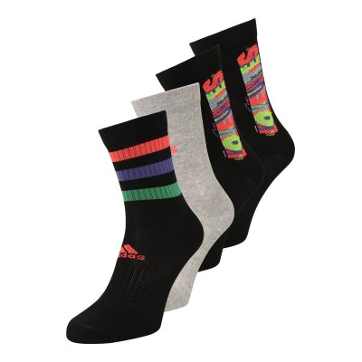 Men Sportswear | ADIDAS PERFORMANCE Athletic Socks in Black, Mottled Grey - TG92057
