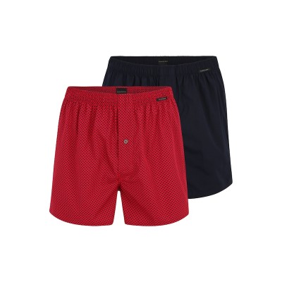 Men Underwear | SCHIESSER Boxer shorts 'Fun Prints' in Navy, Red - XA12105