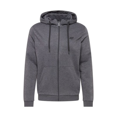 Men Sportswear | 4F Athletic Zip-Up Hoodie in Dark Grey - DV70872