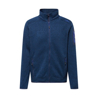 Men Sportswear | CMP Athletic Fleece Jacket in Marine Blue, Royal Blue - XS01172