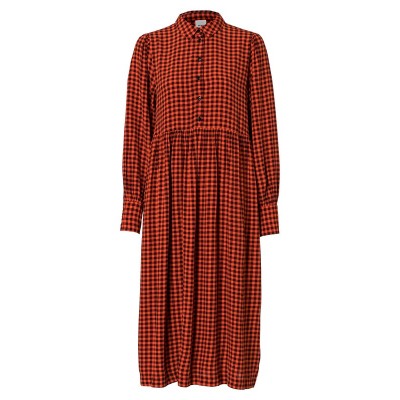 Women Dresses | ICHI Shirt Dress 'ELSKE' in Orange - AC38700