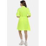 Women Dresses | MYMO Shirt Dress in Lime - VY33117