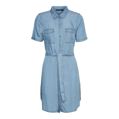 Women Dresses | VERO MODA Shirt Dress 'SILJA' in Light Blue - XF12575