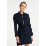 Women Plus sizes | DreiMaster Vintage Shirt Dress in Marine Blue - IJ64382