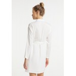 Women Plus sizes | DreiMaster Vintage Shirt Dress in White - OK08492