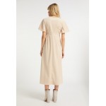 Women Plus sizes | IZIA Dress in Beige - RK32637