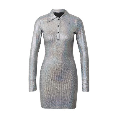 Women Plus sizes | Motel Shirt Dress 'Jevina' in Silver - KH35497