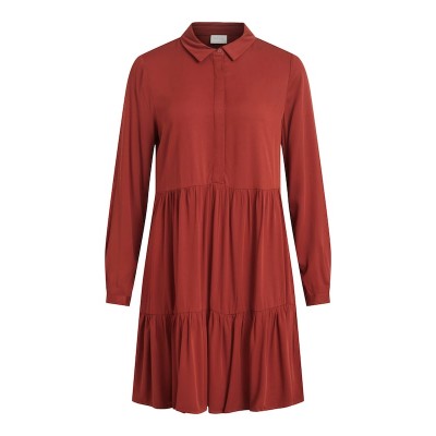 Women Plus sizes | VILA Shirt Dress 'Morose' in Rusty Red - DO55012