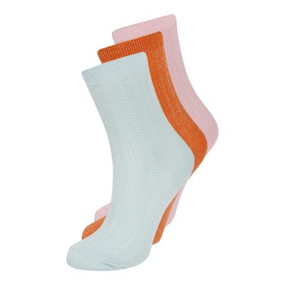 Women Underwear | BeckSöndergaard Socks in Azure, Dark Orange, Light Pink - SE62769