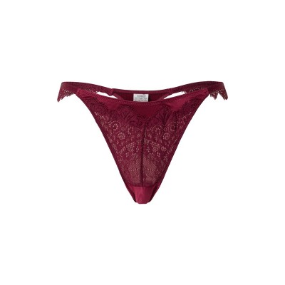 Women Underwear | x hunkemöller Thong 'Violet HL' in Dark Red - FE55345