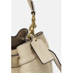 Coach SIGNATURE FIELD BUCKET BAG - Across body bag - ivory/off-white
